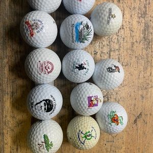 Golf ball collection. 
25 Pc collectible golf balls with clubs logos